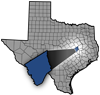 Location of Robertson County on map of Texas